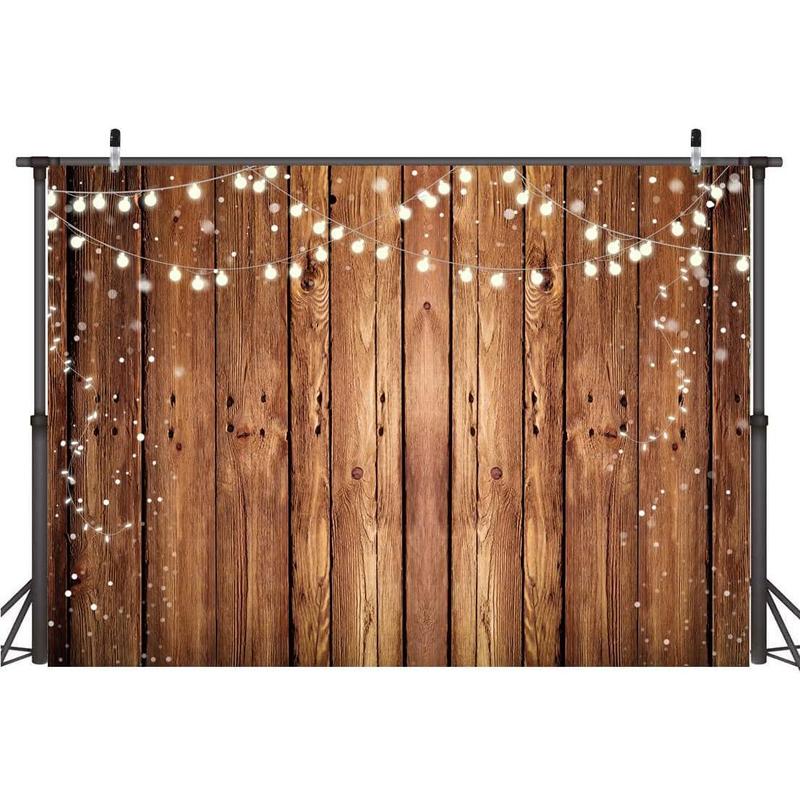 7X5 Brown Wood Backdrops for Photography Vintage Brown Background Thin Vinyl Material Applicable to  Shower Banners Photo Booth Studio Props