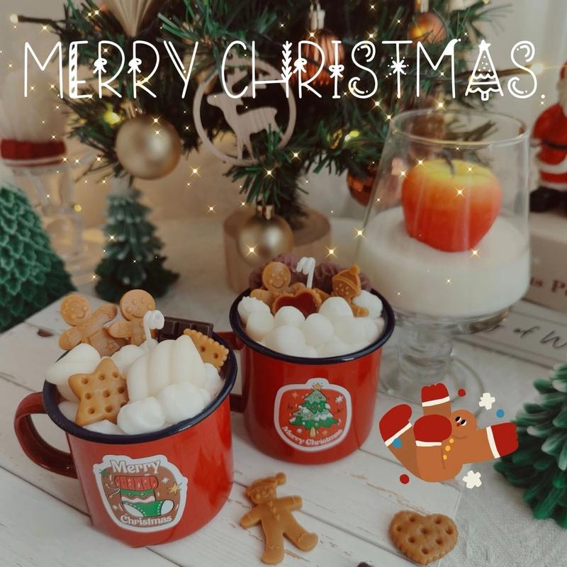 Christmas Hot Chocolate Marshmallow Cup Candle Candy