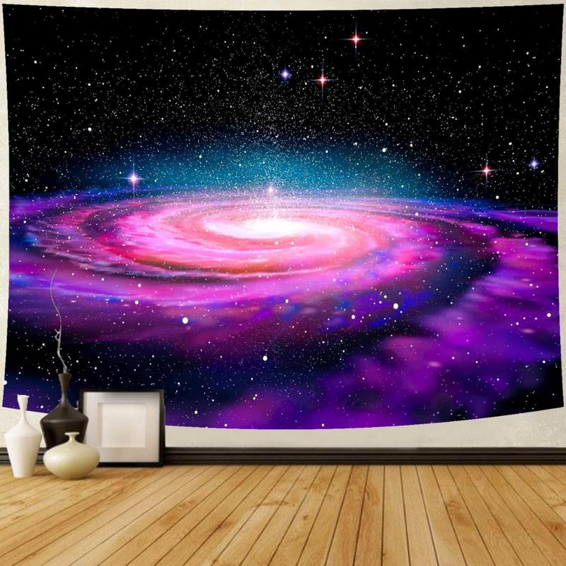 Tapestry Planet Universe Starry Sky Tapestry Wall Hanging Outer Space Tapestry Headboard Bedspread Tapestry for Bedroom Living Room Decor (51.2