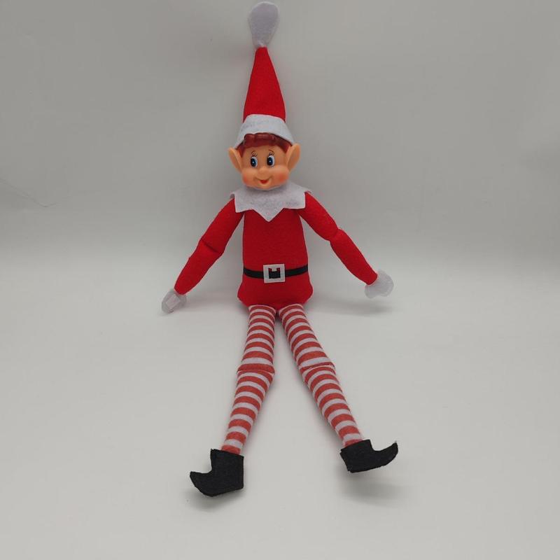 Christmas Elf Doll, 1 Count Novelty Long & Crooked Naughty Doll Decoration, Festive & Party Supplies for Home Bar Coffee Shop