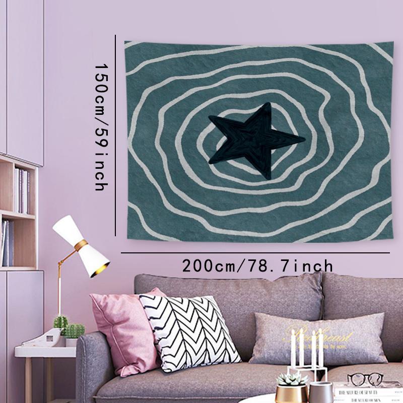 Geometric Star Printed Tapestry, 1 Count Wall Art Decor Tapestry, Wall Hanging Decor for Home Living Room Bedroom