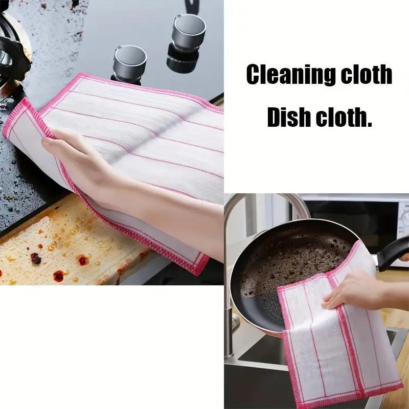 Reusable Kitchen Towel, 10pcs set Water Absorbent Dish Cloth, Multipurpose Cleaning Rag, Household Cleaning Tool for Kitchen Bathroom