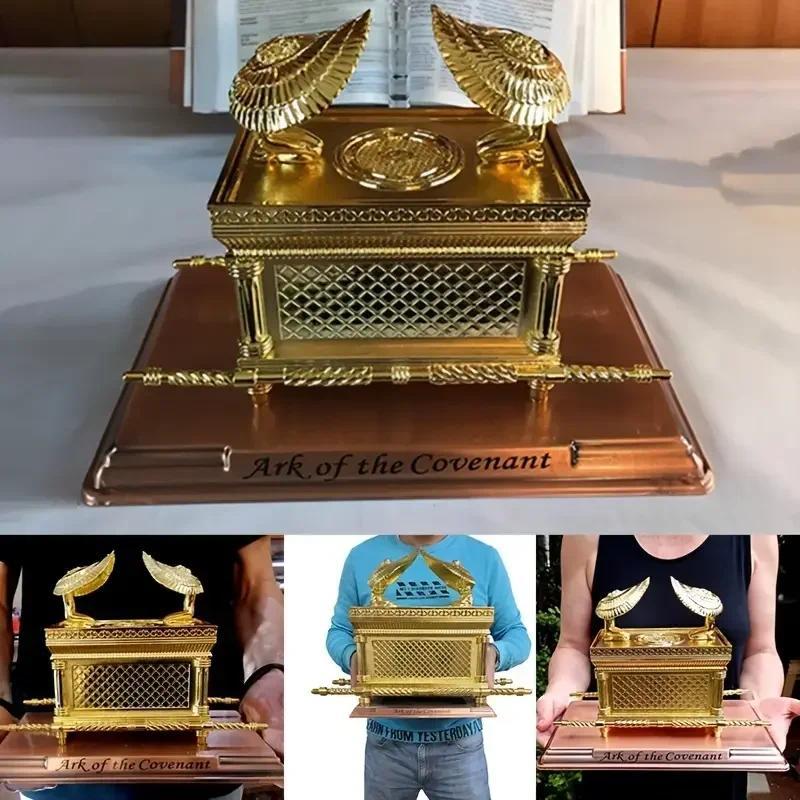 Ark of CovenantStatue Covenant Ark Gilded Copper Brackets Jerusalem Reproduction Jewish Statue Testimony Jewish Gift