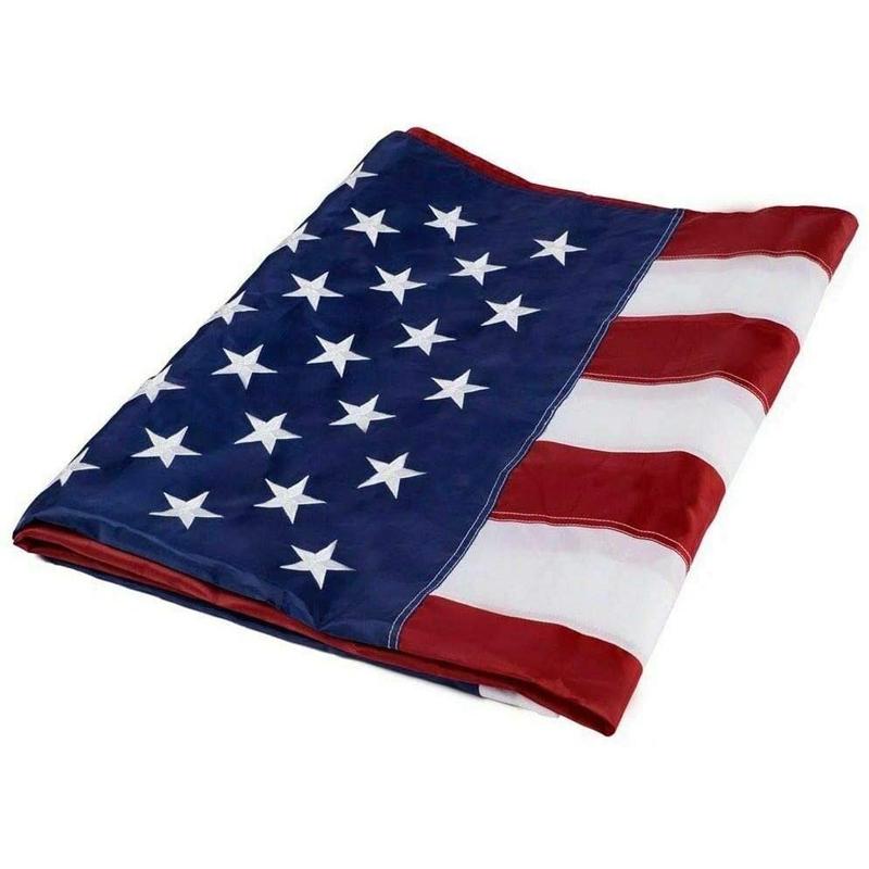 3x5 ft 4x6 ft 5x8 ft  6x10 ft 10x12 ft American Flag for Outdoor, 300D High Quality Embroidered Stars Sewn Stripes Brass Grommets Banners Gift