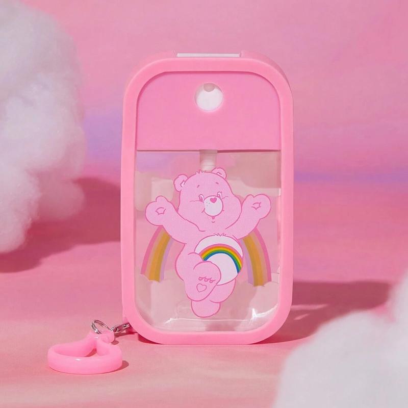 Care Bears Heart Shaped Pink Portable Refillable Container With Bear Pattern