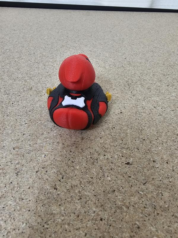 3D Printed Deadpool Figurine for Duck Collectors and More - Quirky Home Decor by Hex3D Multicolor jeep duck