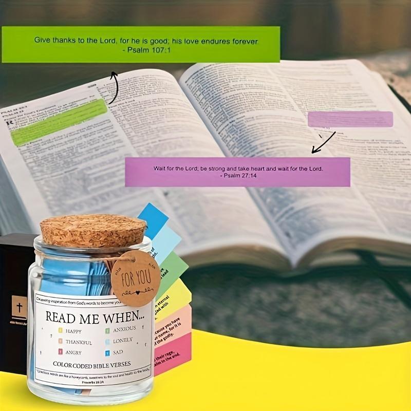 Inspirational Sacred Text Verse Jar with Prayer Cards, 1 Count Glass Jar with Gift Box, Faith-based Gift for Emotional Support & Church Appreciation