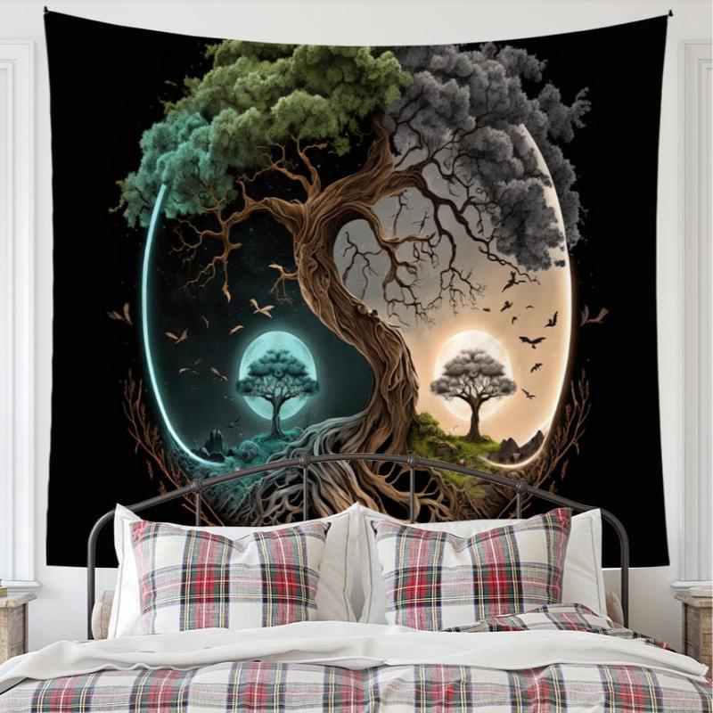 Tree Pattern Tapestry, Modern Art Decorative Art Drape, Hanging Wall Art for Living Room, Home Decor, Room Decor, Bedroom Accessories, Home Accessories