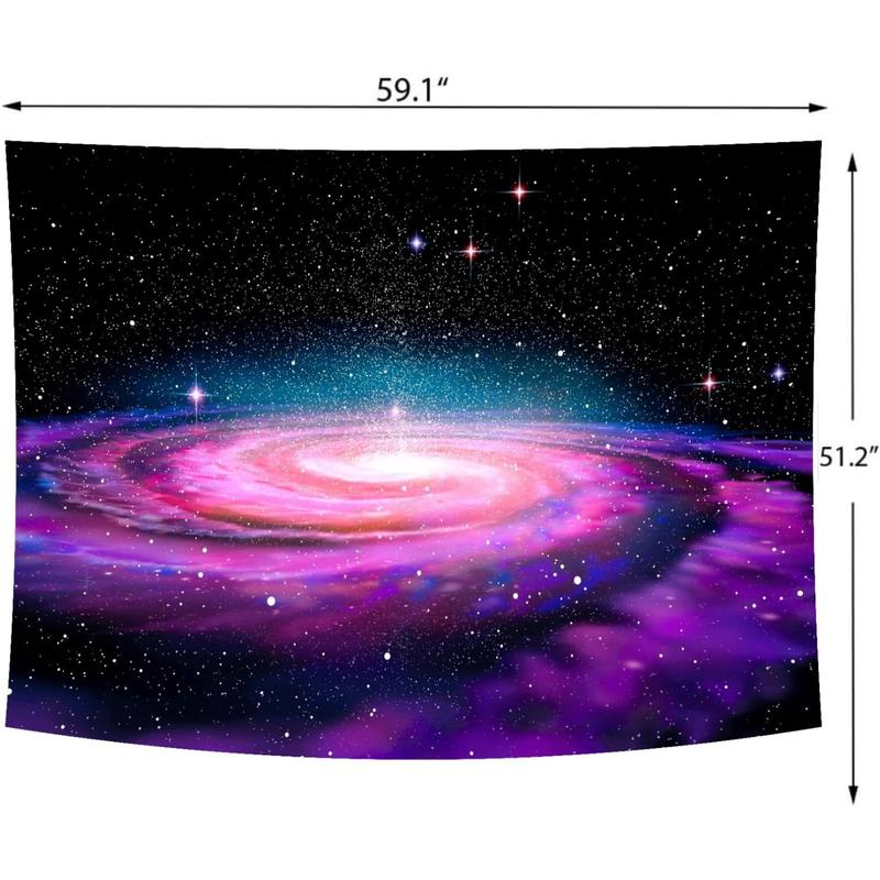 Tapestry Planet Universe Starry Sky Tapestry Wall Hanging Outer Space Tapestry Headboard Bedspread Tapestry for Bedroom Living Room Decor (51.2