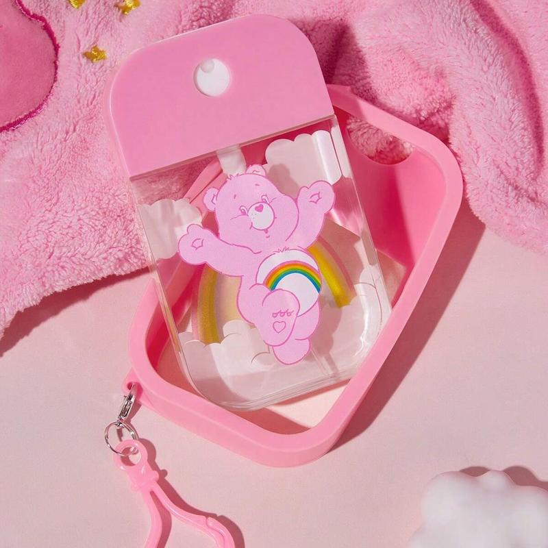 Care Bears Heart Shaped Pink Portable Refillable Container With Bear Pattern