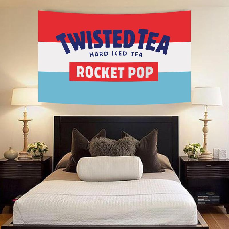 Rocket Pop Twisted Teo Flag Funny Flags 3x5 ft for College Dorm Man Cave Bedroom Wall ArtDecor Banner