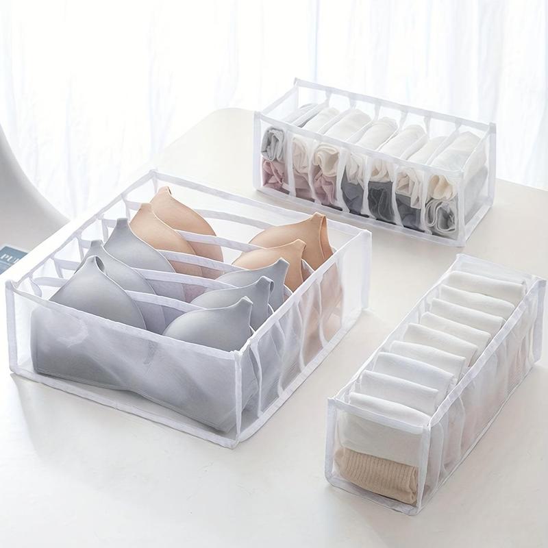 Underwear & Socks Storage Box, 3 Counts Drawer Type Underwear & Socks Storage Organizer, Multifunctional Fabric Organizer Storage Box for Home Bedroom