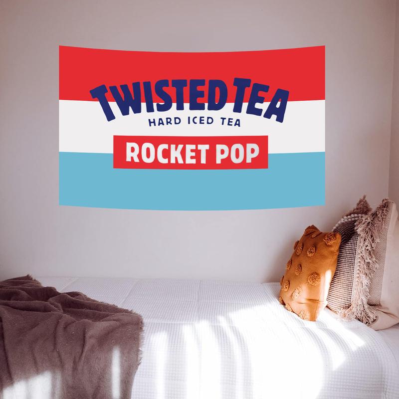 Rocket Pop Twisted Teo Flag Funny Flags 3x5 ft for College Dorm Man Cave Bedroom Wall ArtDecor Banner