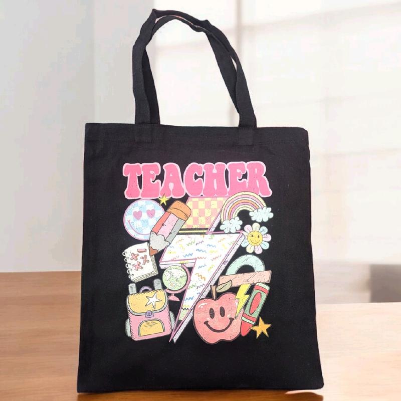 Teacher Themed Bundle - always includes tote or makeup bag, keychain, and sticker pack