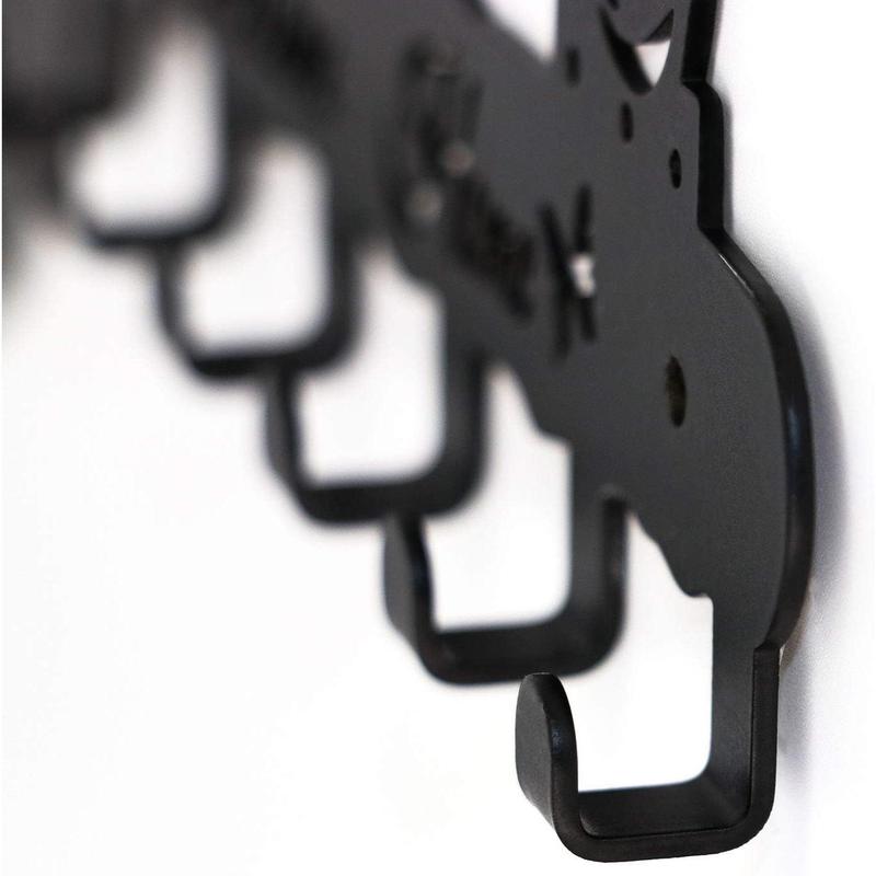 Key Hooks Holder for Wall Decorative - Small Black Entryway Welcome Home Sign Key Hanging Hangers Wall Mounted Racks