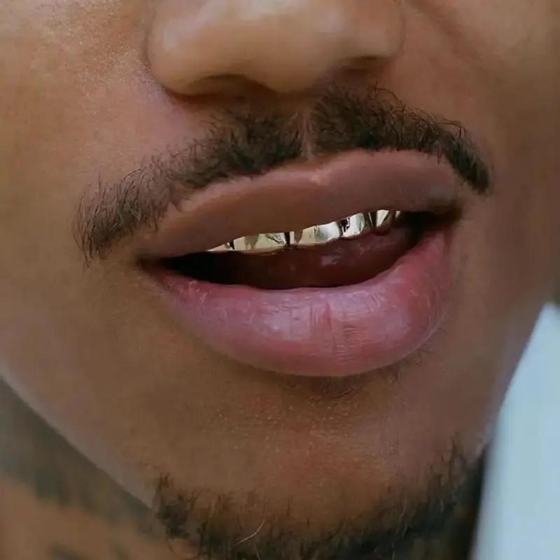 Hip Hop Fashion Gold Tooth Cover, 2 Counts set Shiny Braces, Party Accessories for Men & Women, Festive & Party Supplies