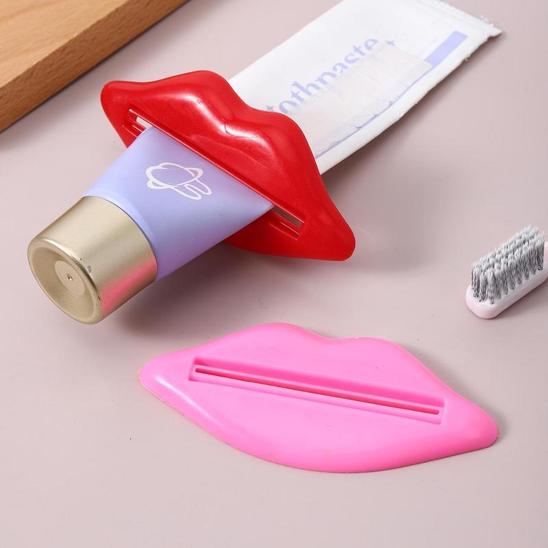 Lips Shape Toothpaste Dispenser, 2pcs Creative Toothpaste Squeezer, Bathroom Gadget Toothpaste Accessories, Bathroom Accessories