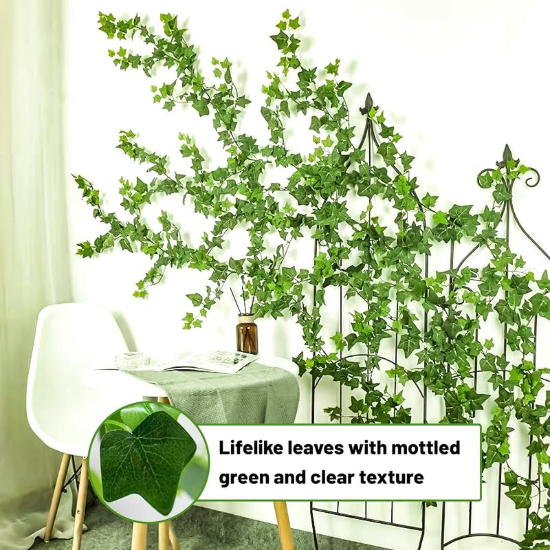 12 Pack Fake Vines for Room Décor, Artificial Ivy Greenery Garland Fake Leaves Hanging Plants Vine for Bedroom Aesthetic Wedding Party Garden Greenery Decor Outdoor Indoor Wall Décor,artificial ferns for outdoors Decorative Fruit Ornaments