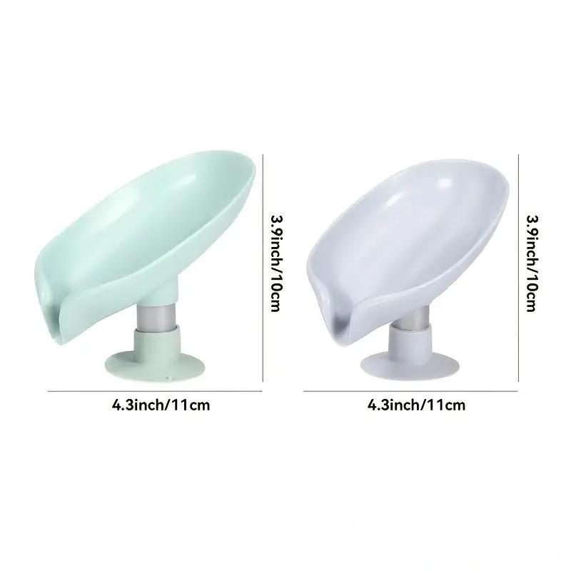 Leaf Shaped Soap Dish, 1 Count Drain Soap Holder, Soap Storage Box for Bathroom Kitchen