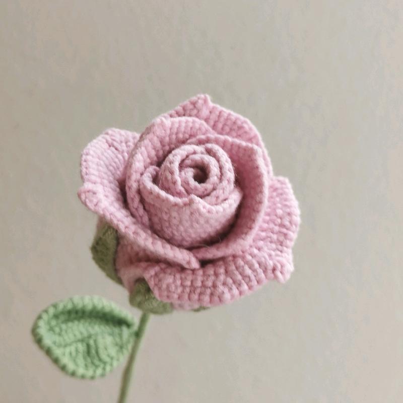 Dq&Dq single crochet rose+crochet bouquet+crochet flower+handmade flower+forever flower+birthday gift+creative gift+christmas Gift+ Housewarming Present+graduation gift + Marriage Proposal Gift+ Gift for Friends and Family+crochet rose： Decor Decorative k