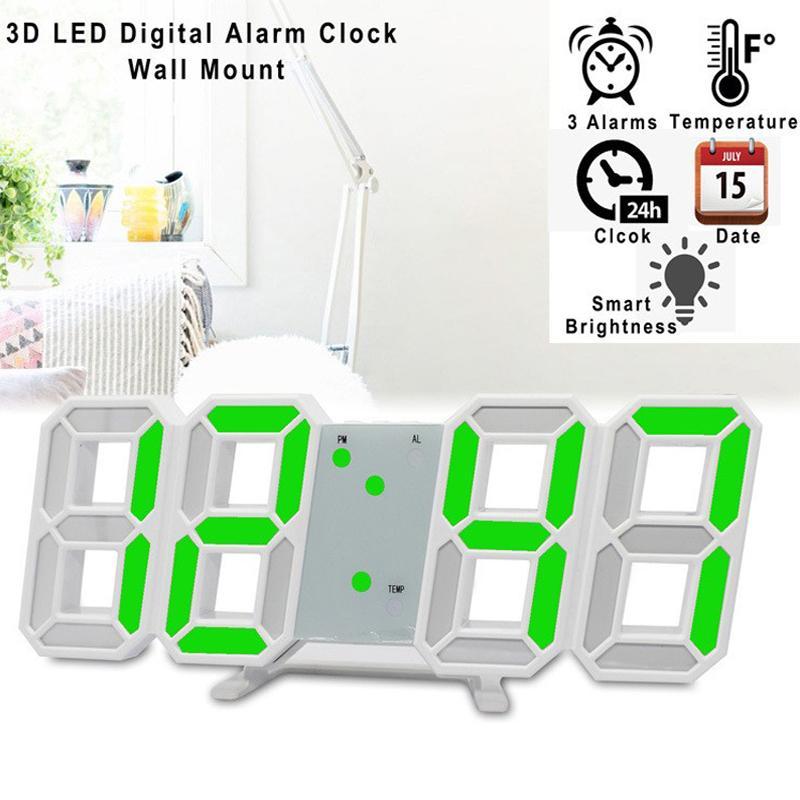 LED Digital Clock, 1 Count Battery Powered Creative Electronic Clock, Multifunctional Creative Mode Adjustable Electronic Clock for Home Decor