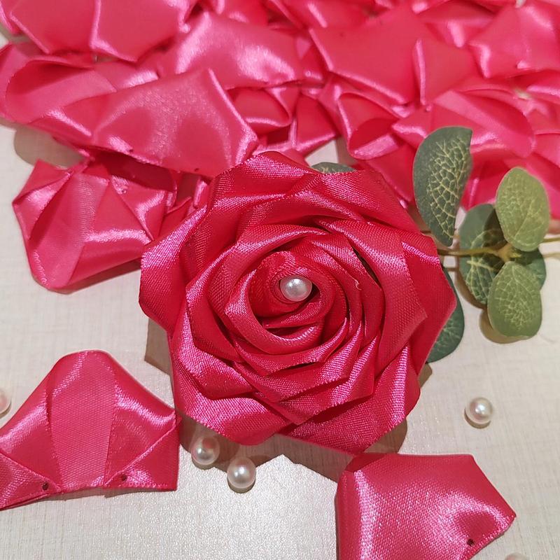 Artificial Rose Petals, 100pcs set Handmade Silk Rose Petals, DIY Eternal Rose Permanent Bouquet Eternal Flower for Birthday Wedding Party Decor