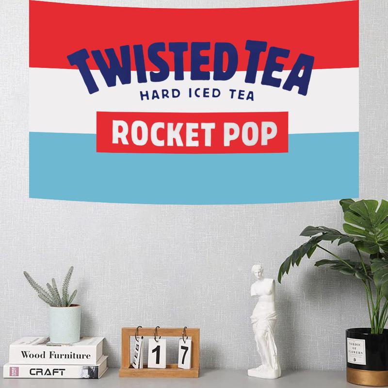 Rocket Pop Twisted Teo Flag Funny Flags 3x5 ft for College Dorm Man Cave Bedroom Wall ArtDecor Banner