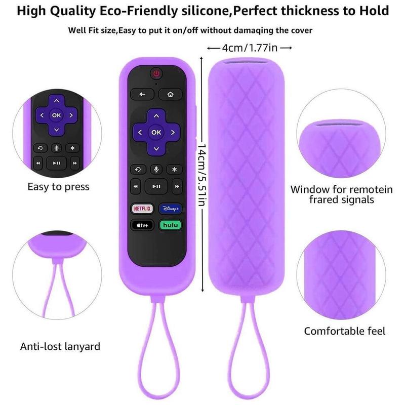 Remote Control Protective Case for Summer Gift, Silicone Luminous Case with Lanyard, Non-slip Light Up Cover for Smart TV (without Headphone Jack), Back to School Gifts