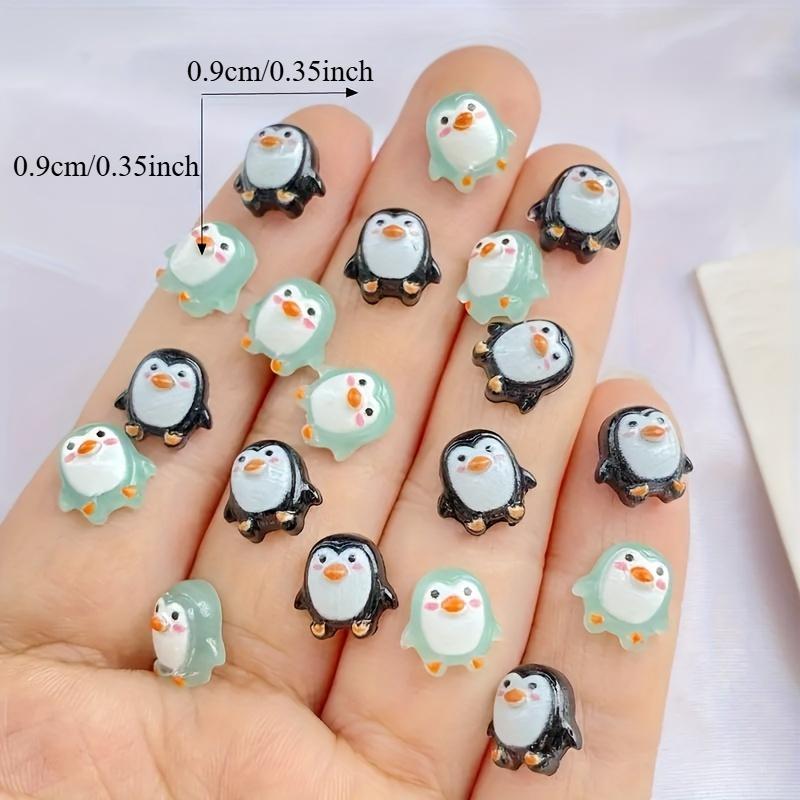 Cute Penguin Design Resin Ornament, 50pcs Mini Penguin Decoration, DIY Decorative Accessories for Scrapbooking, Crafts, Home Decor, Christmas Decor