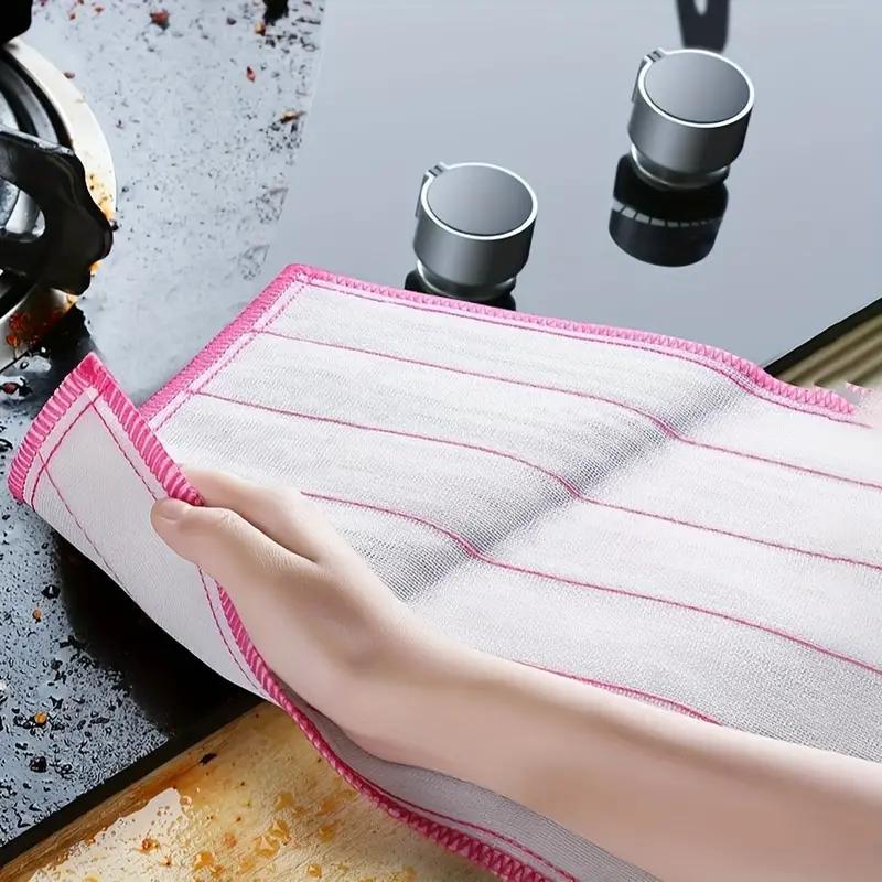 Reusable Kitchen Towel, 10pcs set Water Absorbent Dish Cloth, Multipurpose Cleaning Rag, Household Cleaning Tool for Kitchen Bathroom