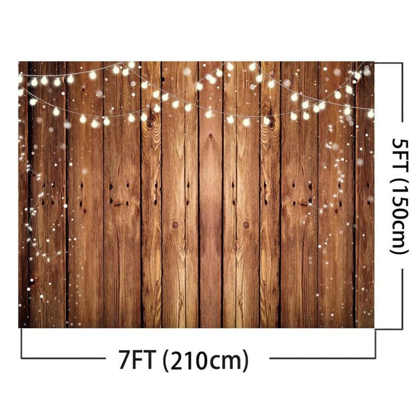 7X5 Brown Wood Backdrops for Photography Vintage Brown Background Thin Vinyl Material Applicable to  Shower Banners Photo Booth Studio Props