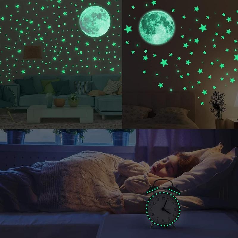 Glow in The Dark Stars for Ceiling,1049Pcs Galaxy Star Set and Solar System Decal Bedroom,Play Room,Living Room,Wall Decorations,Baby Room Decor Wall Stickers