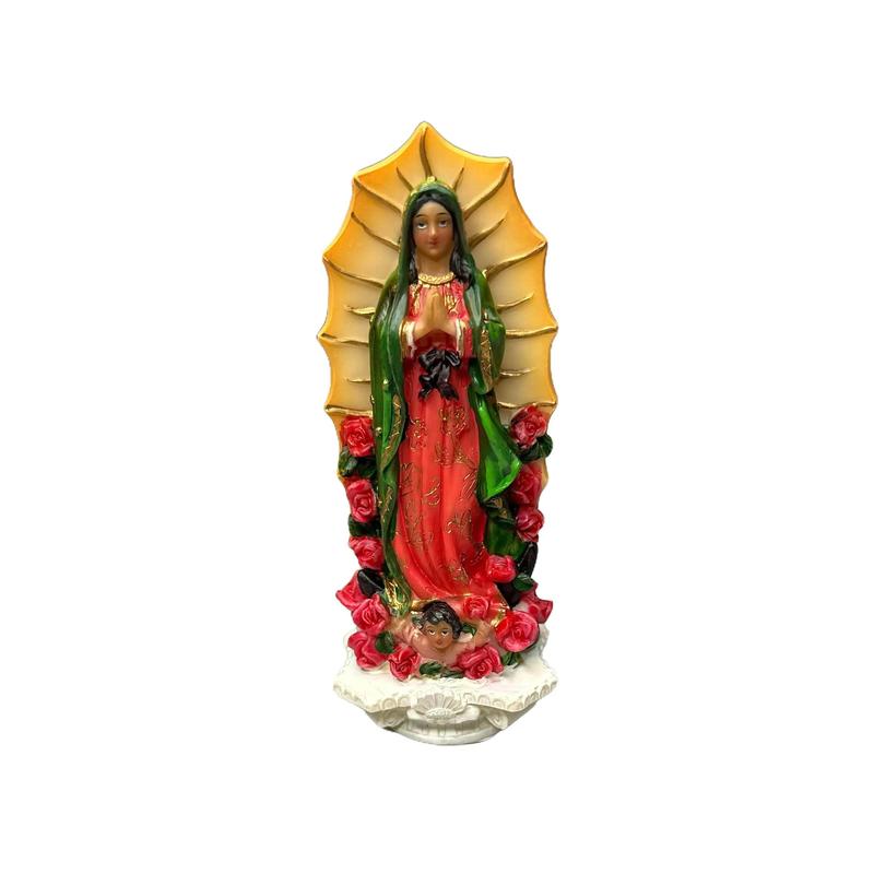 Virgen de Guadalupe 5 Inch Figura Statue Decor - Virgen Mary Statue Decor