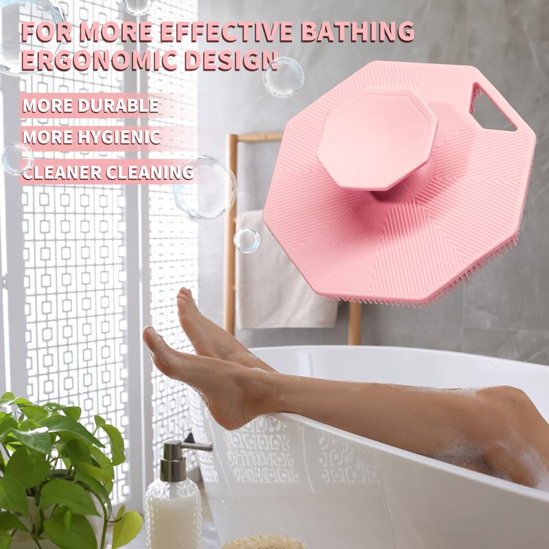 Antimicrobial Silicone Body Scrubber, Eco Friendly Shower Scrubber for Body, Silicone Body Brush for Showering