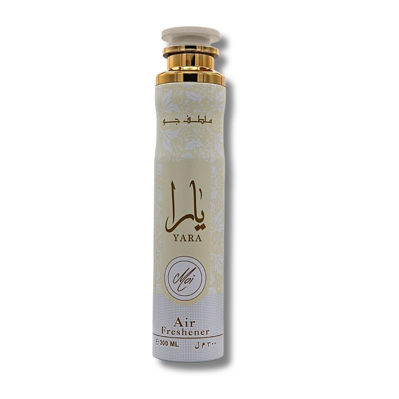 LATTAFA YAR MOI AIR FRESHENER 10.FL.OZ Floral Fragrance Spray Bottle Peach Scent Woody Prop Perfume Flower Aroma Scent Scent Scented