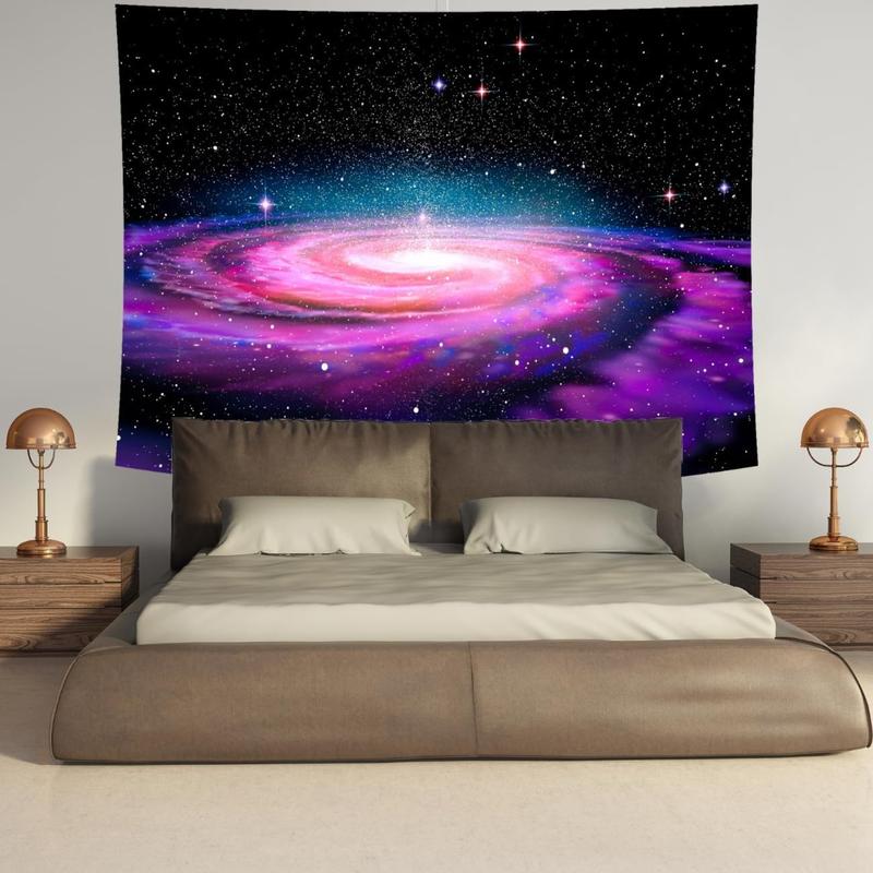 Tapestry Planet Universe Starry Sky Tapestry Wall Hanging Outer Space Tapestry Headboard Bedspread Tapestry for Bedroom Living Room Decor (51.2