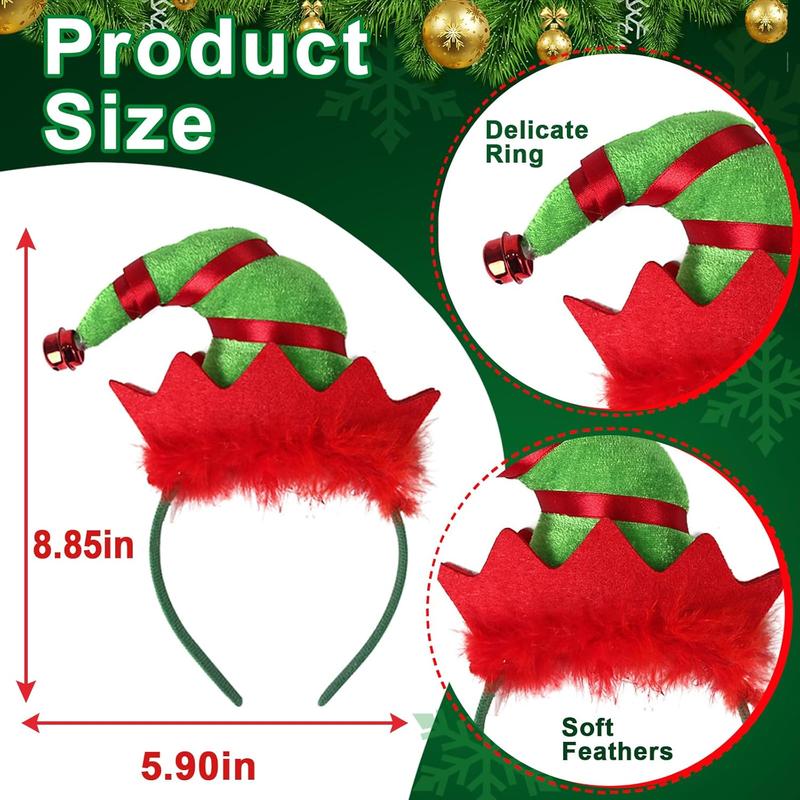 Christmas Headbands,Christmas Head Hats Toppers for Women Kid Adults,Christmas Party Decorations & Holiday Favors (12pcs)