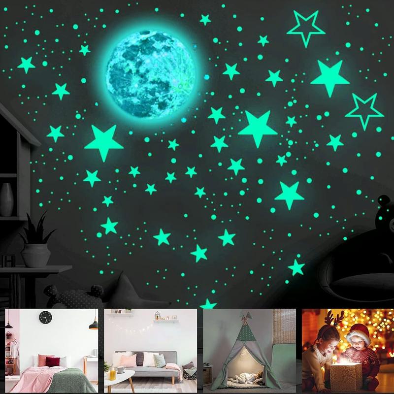 Glow in The Dark Stars for Ceiling,1049Pcs Galaxy Star Set and Solar System Decal Bedroom,Play Room,Living Room,Wall Decorations,Baby Room Decor Wall Stickers