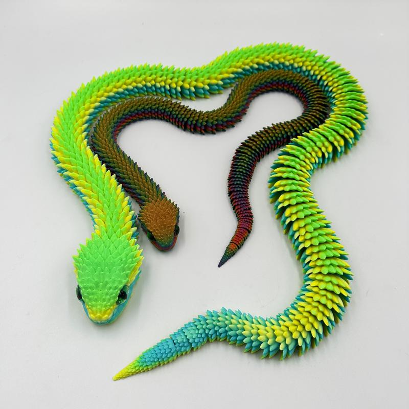 Bush Viper with Glass Eyes - 3D Printed Figurine