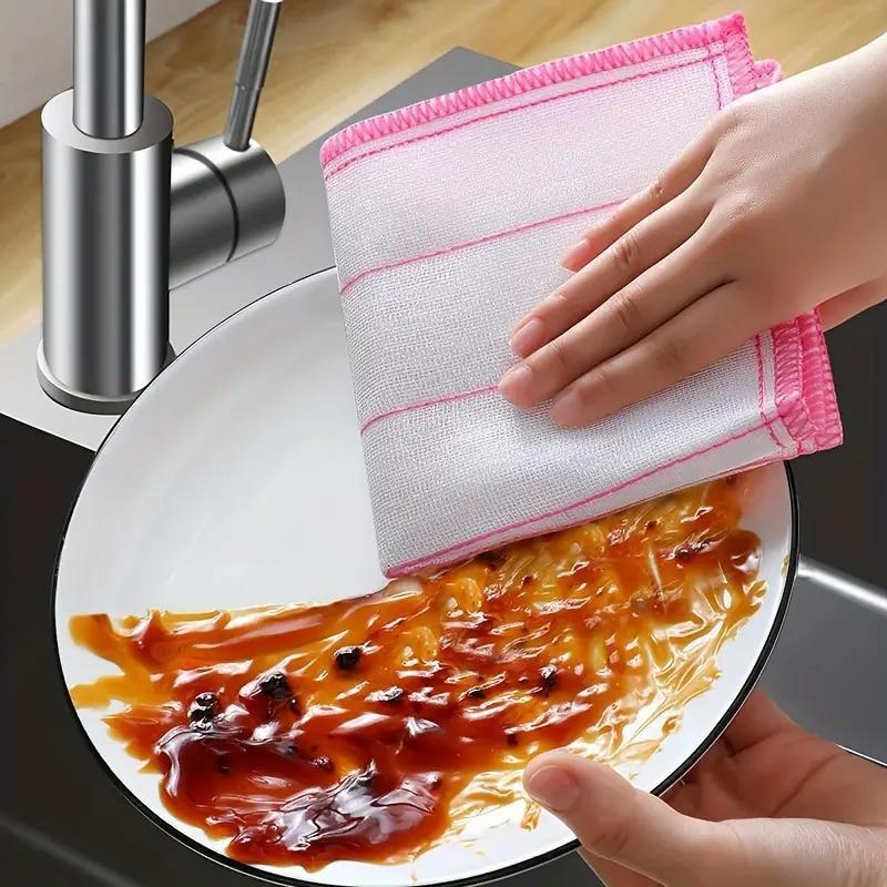 Reusable Kitchen Towel, 10pcs set Water Absorbent Dish Cloth, Multipurpose Cleaning Rag, Household Cleaning Tool for Kitchen Bathroom