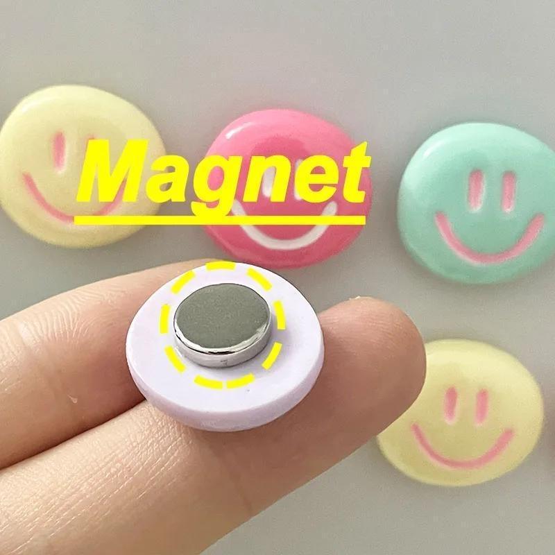 Smile Face Design Fridge Magnet, 10pcs set Cute Magnetic Fridge Sticker, Multifunctional Decorative Sticker for Home Kitchen Office