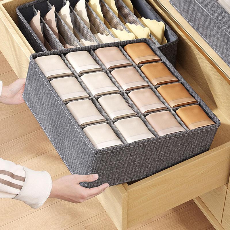 Socks & Underwear Storage Box, 1 Count Multi-grid Storage Organizer, Home Organizer for Clothes