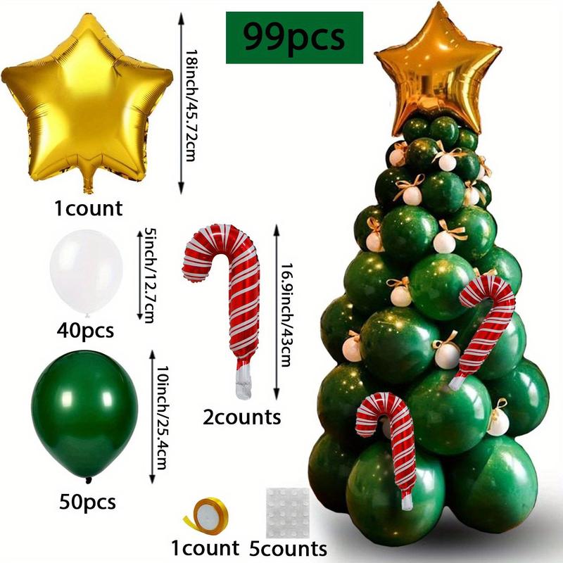 Christmas Decoration Balloon Set, 99pcs set Christmas Balloon Garland Arch Kit, Party Decoration Supplies for Home Living Room Bedroom