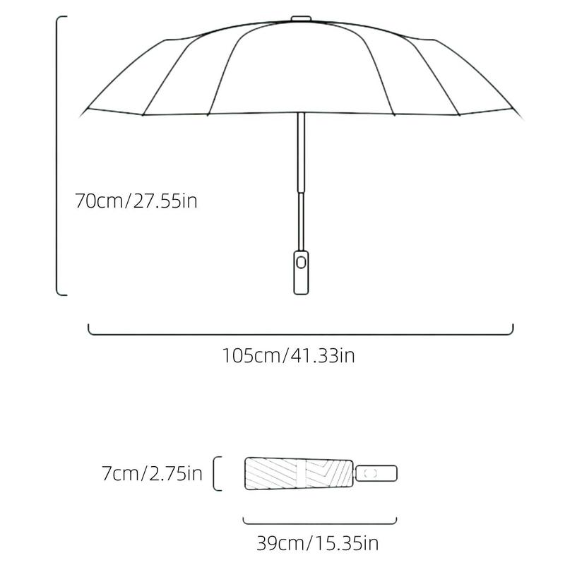 Fully Automatic Reverse Waterproof Folding Umbrella, Portable Windproof Umbrella with Loop Buckle,  Outdoor Umbrella, Umbrella for Men & Women