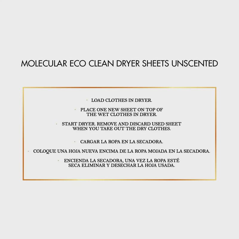 Coco March Molecular Eco Clean Dryer Sheets, Hypoallergenic  80 loads Household Pet Room Window