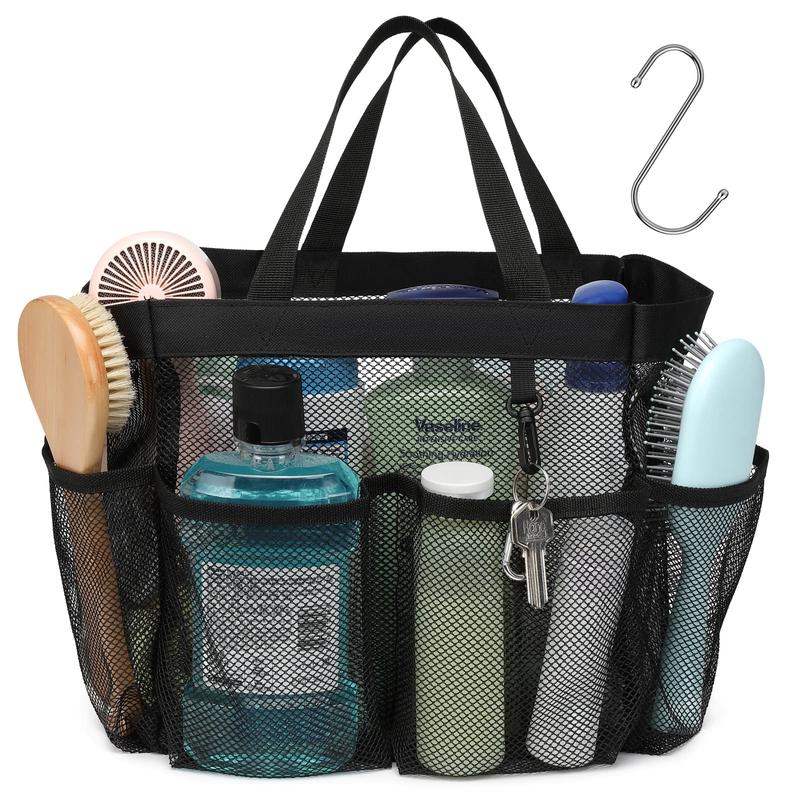 Mesh Shower Caddy Portable for College Dorm Room Bathroom Gym Camp, Shower Caddy Basket Bag Tote, Hangable Shower Caddy Dorm Organiser