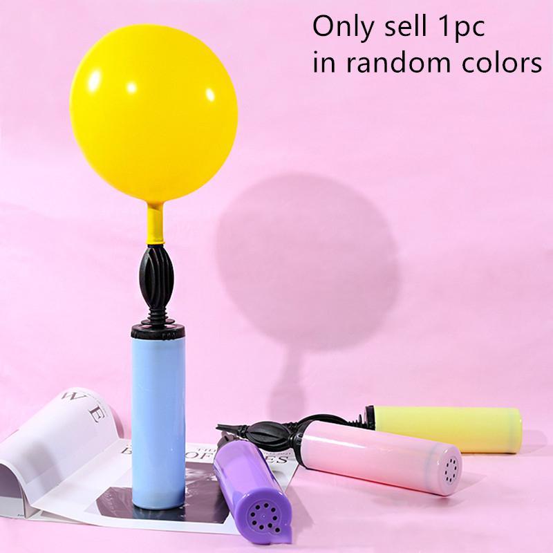 Random Color Plastic Balloon Inflator, 1 Count Modern Manual Balloon Pump For Party