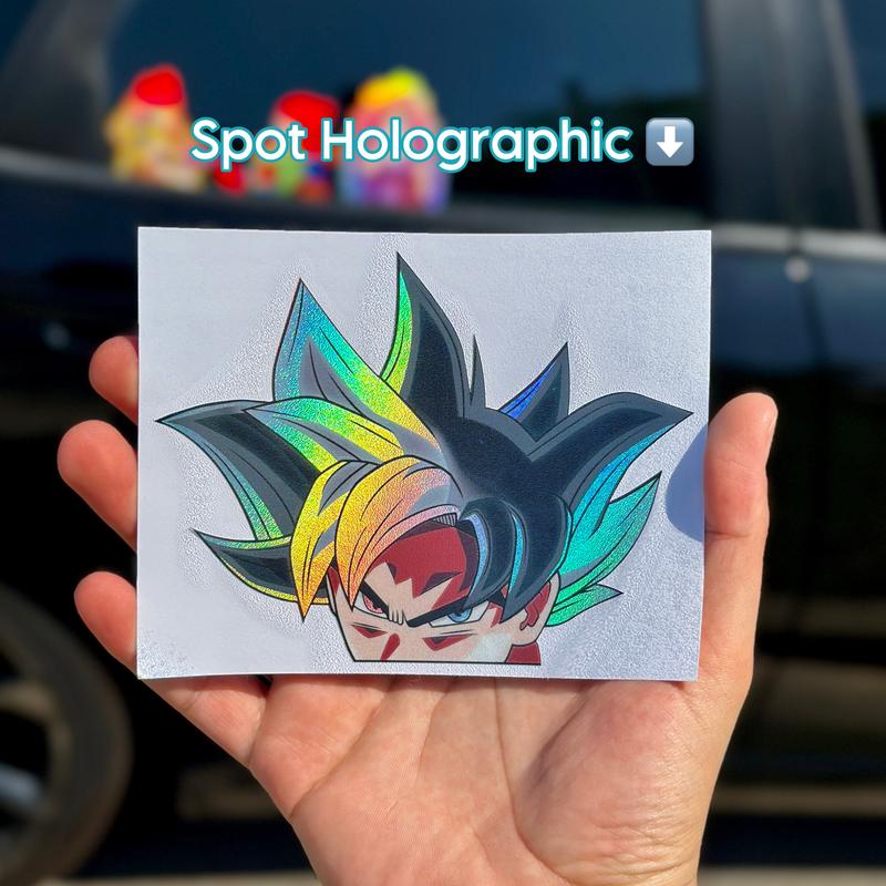 Say ins Peeking Holographic Car Flask Laptop Sticker Decal - Perfect for Anime Fans