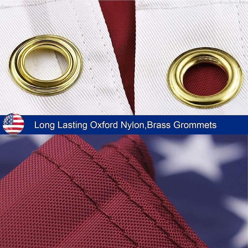 3x5 ft 4x6 ft 5x8 ft  6x10 ft 10x12 ft American Flag for Outdoor, 300D High Quality Embroidered Stars Sewn Stripes Brass Grommets Banners Gift