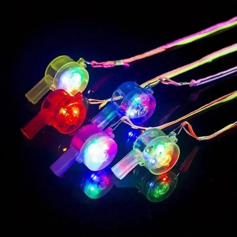 Random Color Light Up Whistle, 10pcs set Glow in The Dark Mini Whistle, Party Decoration Supplies for Birthday Wedding Festival